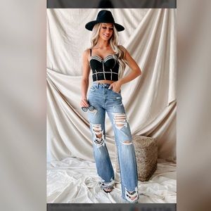 Flying Monkey flared 90s jeans size 28